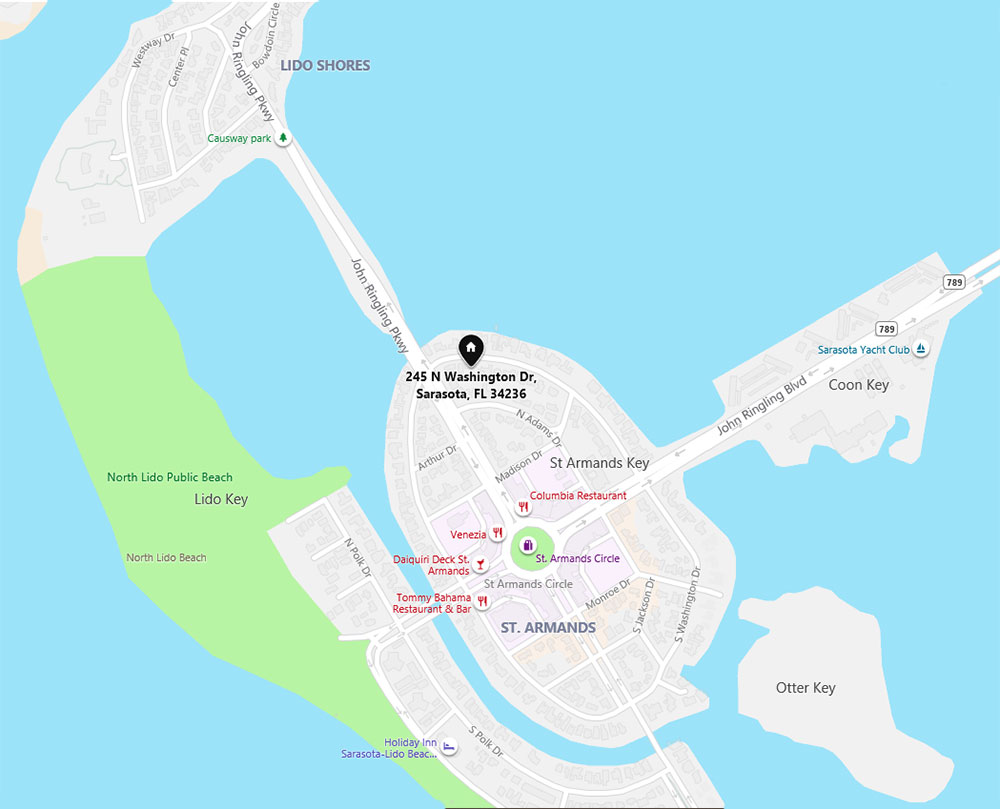 245 N Washington Dr, Sarasota, FL 34236 Map