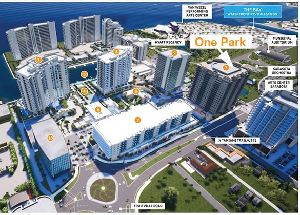 One Park Sarasota Map of The Quay