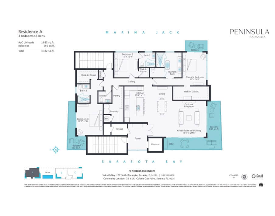 Peninsula Sarasota Floor Plan A