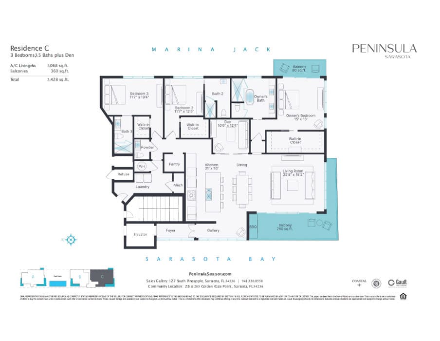 Peninsula Sarasota Floor Plan C