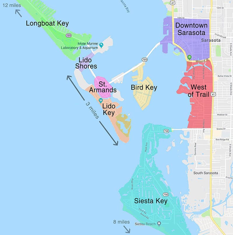 Map of Sarasota, Florida