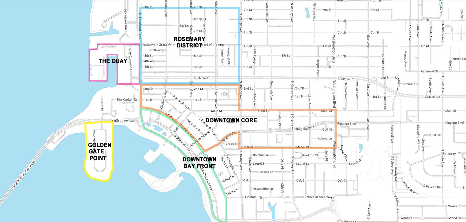 Downtown Sarasota Condos Map