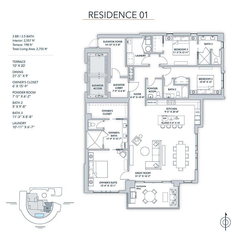 The Owen Floor plan Residence 1